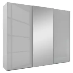 Schwebetürenschrank in Grau