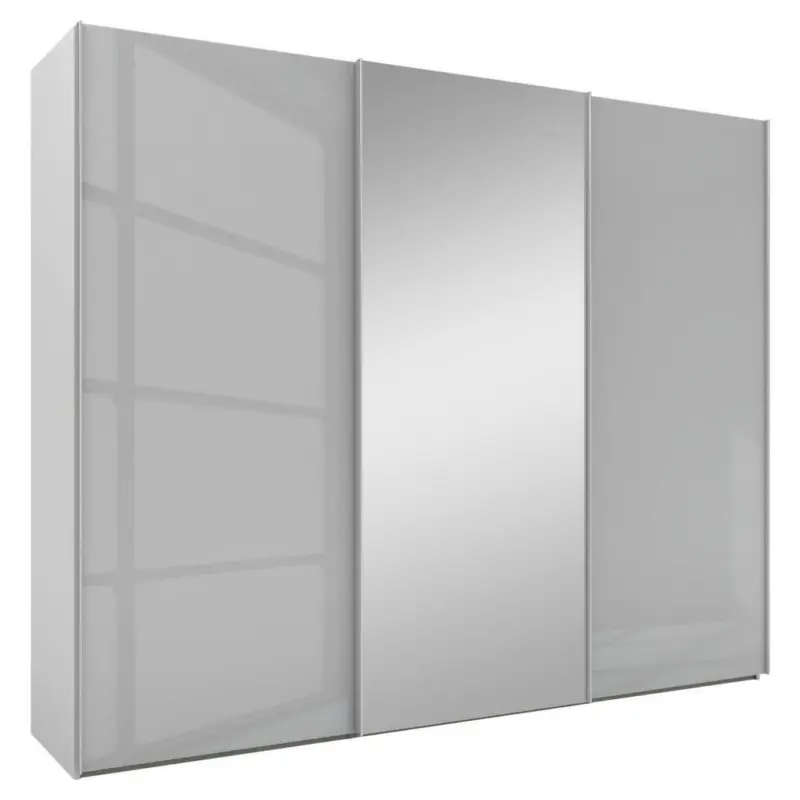 Schwebetürenschrank in Grau