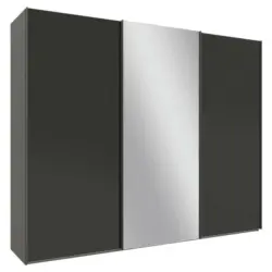 Schwebetürenschrank in Anthrazit