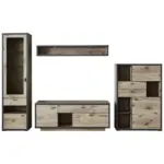 XXXLutz Lauterach - Ihr Möbelhaus bei Bregenz Wohnwand 327,4/207,9/50 cm in Eichefarben, Dunkelgrau