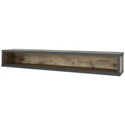 Wandboard in 156/22,4/25 cm Eichefarben, Dunkelgrau