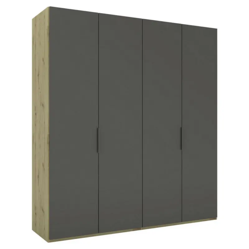 Dreht&uuml;renschrank in Anthrazit, Eiche Artisan