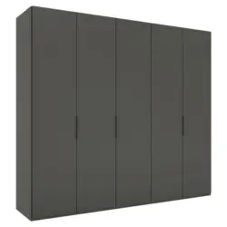 Drehtürenschrank in Anthrazit