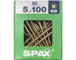 Hornbach Spax Universalschraube Kreuzschlitz PZ 2, Senkkopf, Holz-Teilgewinde, 5x100 mm, 80 Stück