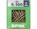 Hornbach Spax Universalschraube Kreuzschlitz PZ 2, Senkkopf, Holz-Teilgewinde, 5x100 mm, 80 Stück