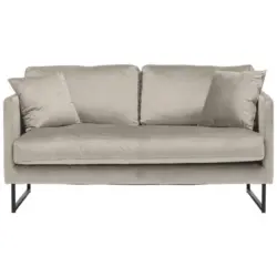 Zweisitzer-Sofa in Samt Taupe