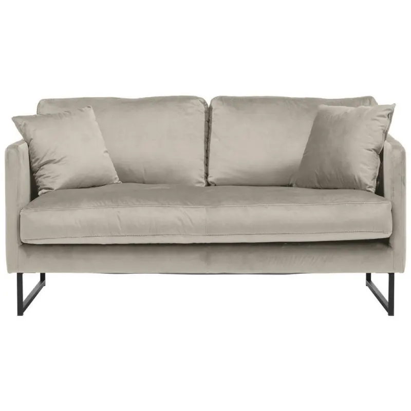 Zweisitzer-Sofa in Samt Taupe