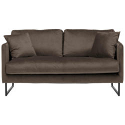 Zweisitzer-Sofa in Samt Braun