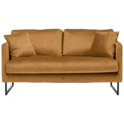 Zweisitzer-Sofa in Samt Gelb
