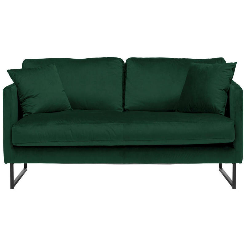 Zweisitzer-Sofa in Samt Dunkelgrün