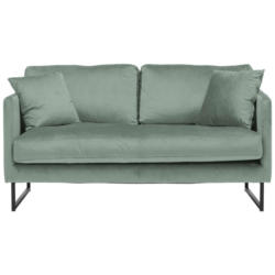 Zweisitzer-Sofa in Samt Mintgrün