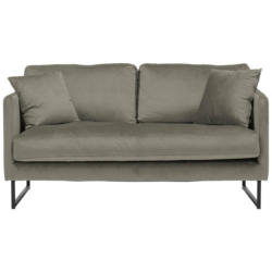 Zweisitzer-Sofa in Samt Grau