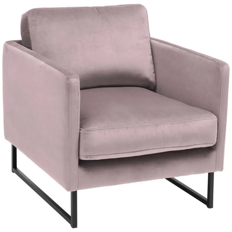 Sessel in Samt Flieder