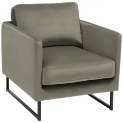 Sessel in Samt Grau
