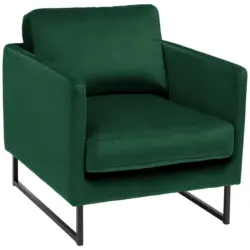 Sessel in Samt Dunkelgrün