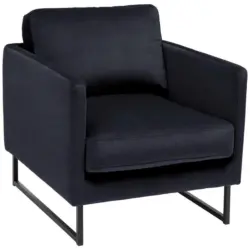 Sessel in Samt Schwarz