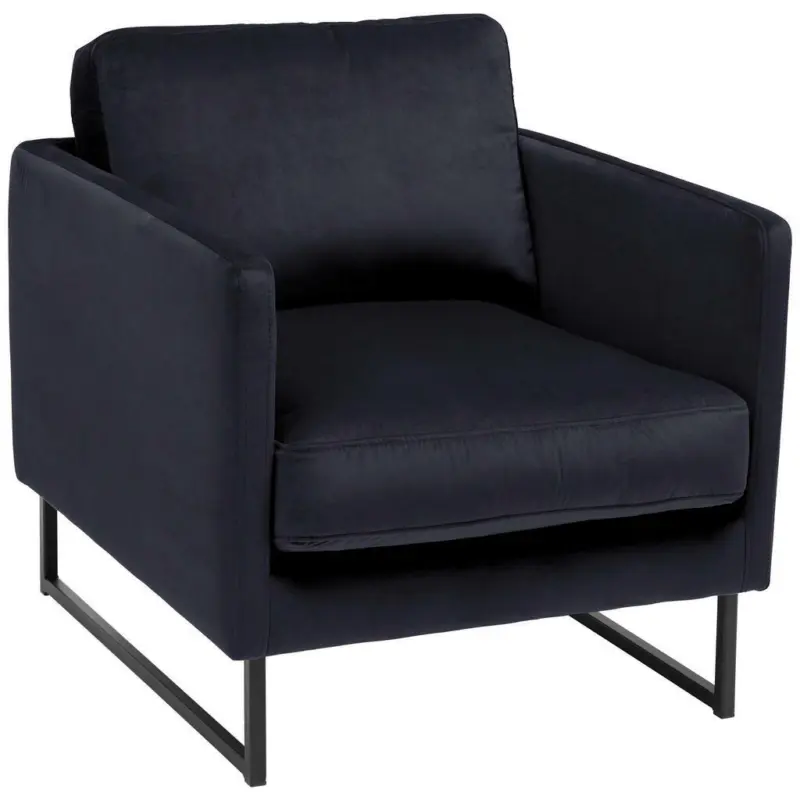 Sessel in Samt Schwarz