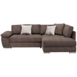 Ecksofa in Webstoff Taupe