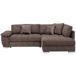 Ecksofa in Webstoff Taupe