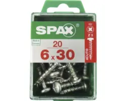 Spax Universalschraube Kreuzschlitz PZ 3, Halbrundkopf, 6x30 mm, 20 Stück