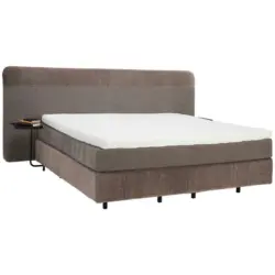 Boxspringbett 180/200 cm in Beige, Graubraun