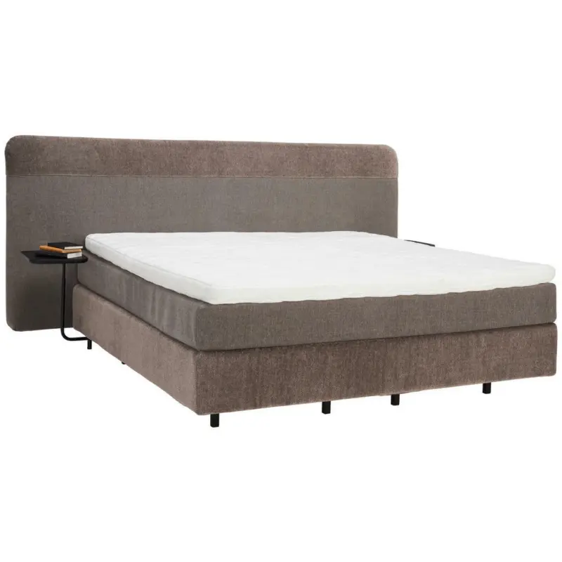 Boxspringbett 180/200 cm in Beige, Graubraun
