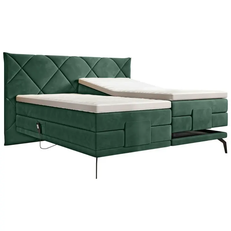 Boxspringbett 180/200 cm in Grün
