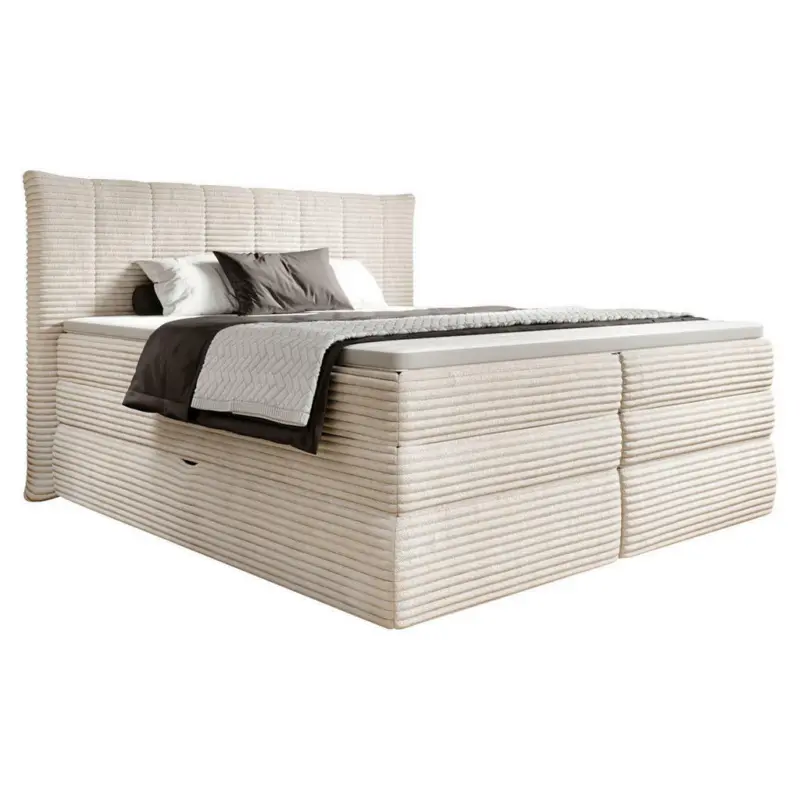 Boxspringbett 180/200 cm in Beige