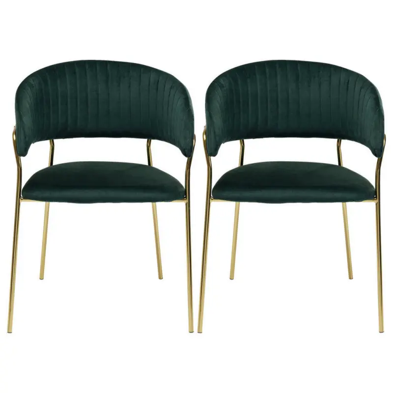 Armlehnstuhl-Set 2 St&uuml;ck in Samt