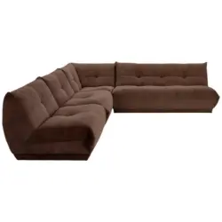 Ecksofa in Kord Braun
