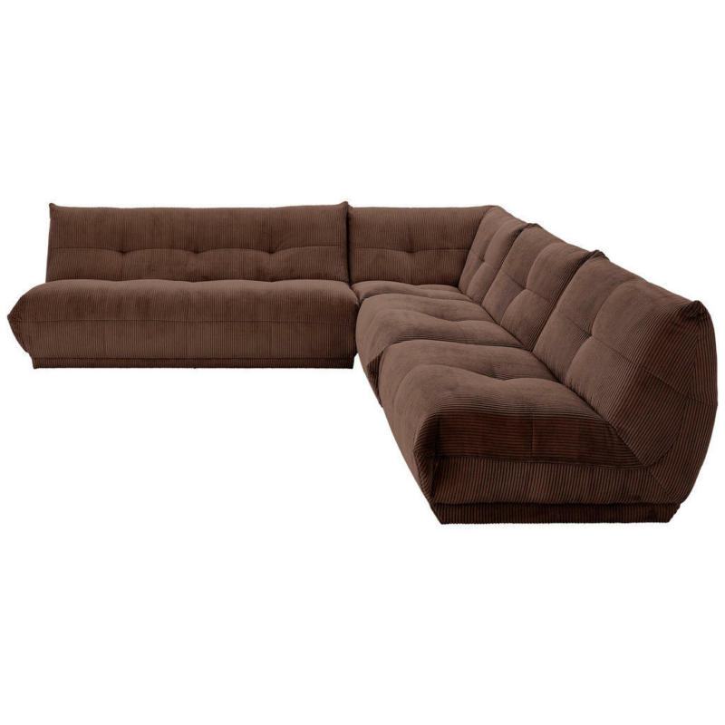 Ecksofa in Kord Braun