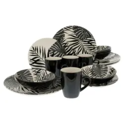 Kombiservice Tropicana Black 16-teilig