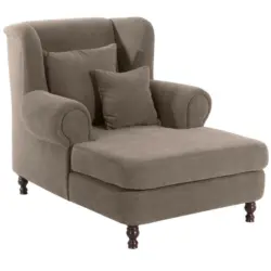 Lesesessel in Velours Sahara