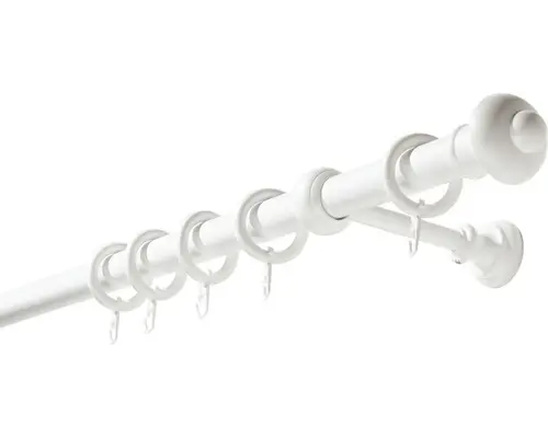 Vorhangstangen Set Bifo weiß 200 cm Ø 28 mm