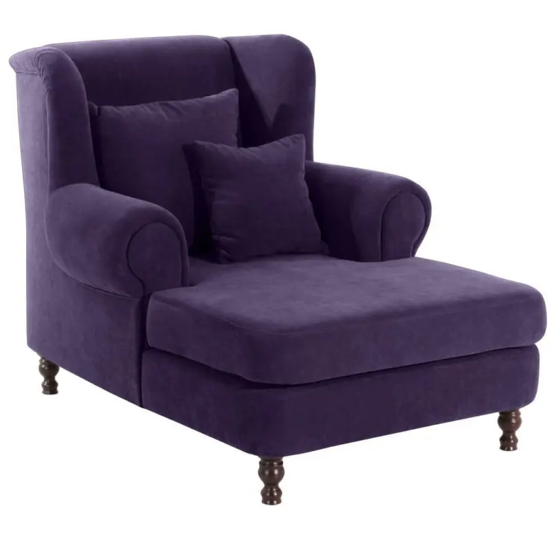 Lesesessel in Velours Violett