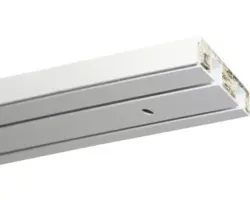 Vorhangschiene GE2 mit Profil für Blendenbefestigung weiß 2-läufig 250 cm