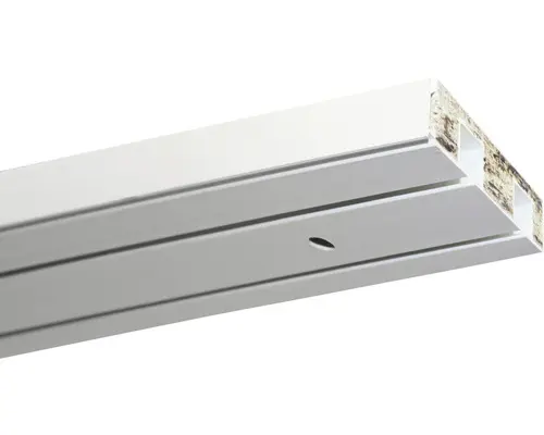 Vorhangschiene GE2 mit Profil für Blendenbefestigung weiß 2-läufig 250 cm