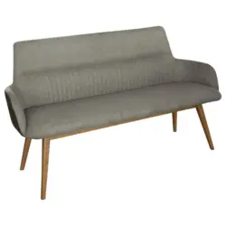 Sitzbank 157/88/62,5 cm in Taupe, Eichefarben