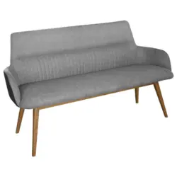 Sitzbank 157/88/62,5 cm in Grau, Eichefarben