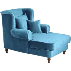 Lesesessel in Samt, Velours Petrol