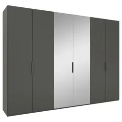 Drehtürenschrank in Anthrazit