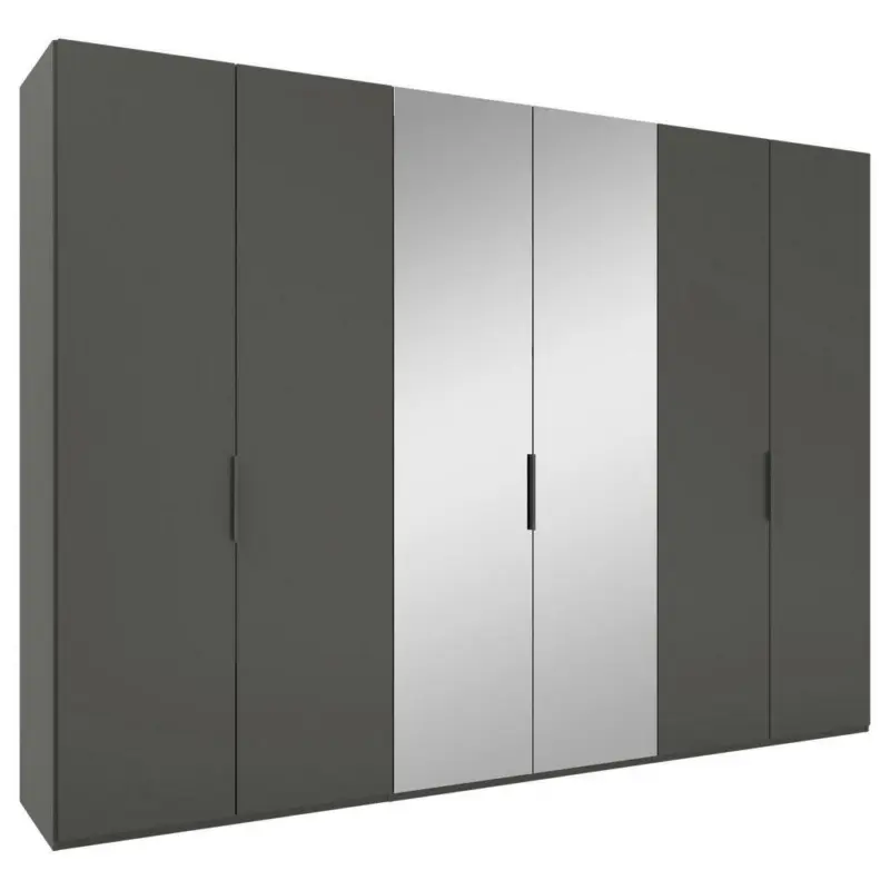Drehtürenschrank in Anthrazit