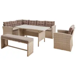 Dining-Loungeset 5-teilig 175/234 cm