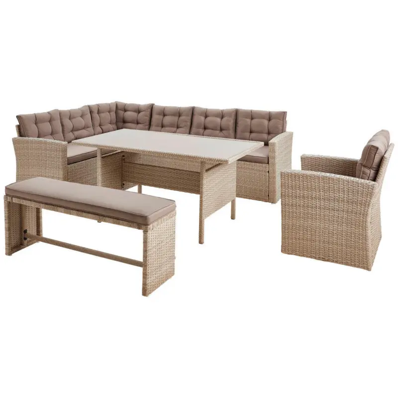 Dining-Loungeset 5-teilig 175/234 cm