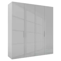 Drehtürenschrank in Grau