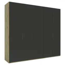 Dreht&uuml;renschrank in Anthrazit, Eiche Artisan