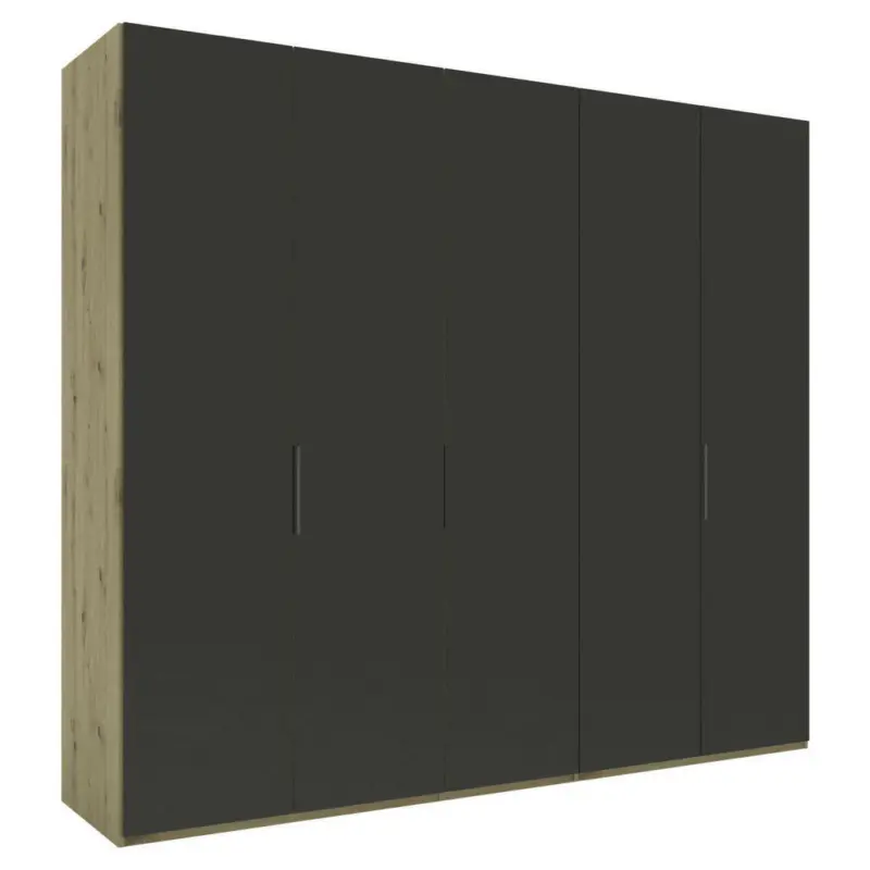 Dreht&uuml;renschrank in Anthrazit, Eiche Artisan