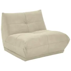 Sofaelement in Lederlook Creme