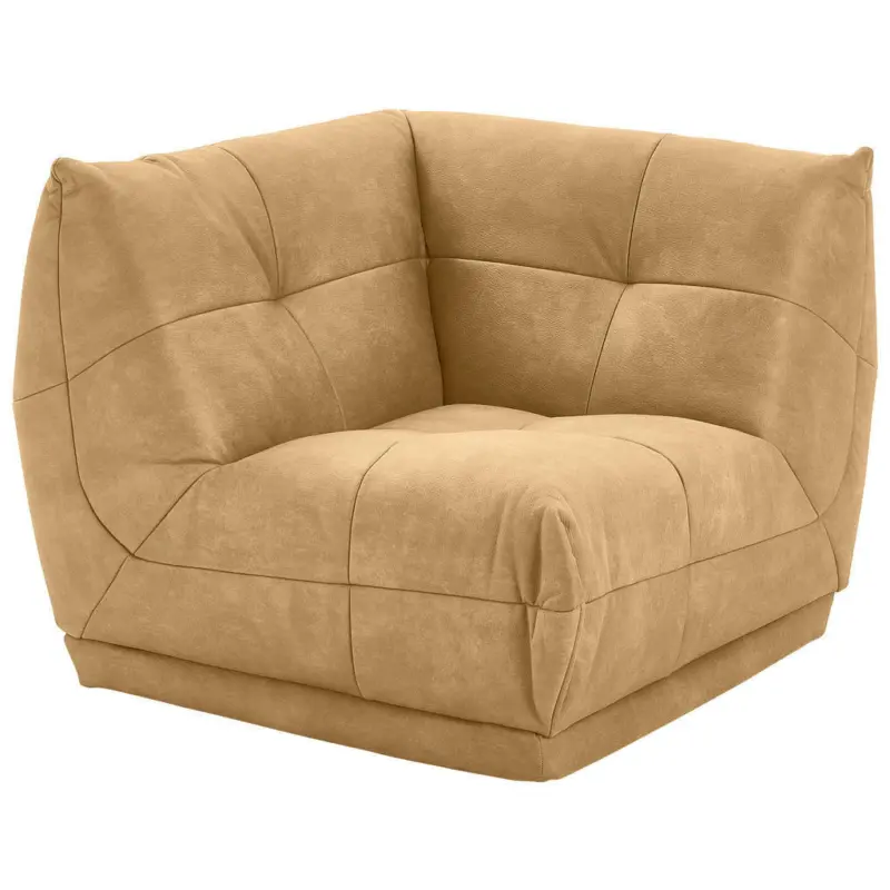 Sofaelement in Lederlook Hellbraun