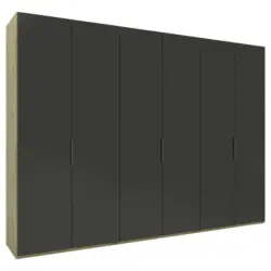 Drehtürenschrank in Anthrazit, Eiche Artisan